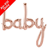 34” Baby rose gold script foil balloon