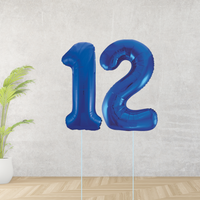 Large Blue Age 12 Number Balloons