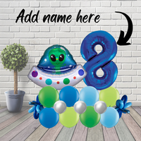 Floor Standing Alien Spaceship Balloon Marquee