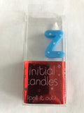 Mini Letter Z Candle - Blue