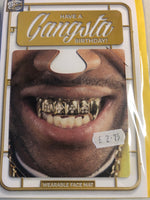 Gangsta Wearable Face Mat Greeting Card