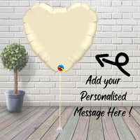 Ivory 36” Foil Heart Balloon