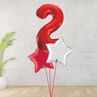 Large Red Number 2 Bouquet