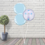 Christening, Confirmation or Communion Blue Balloon Cluster