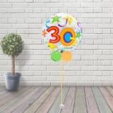 Age 30 Brilliant Stars Bubble Balloons