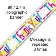 9ft Thank You Foil Banner