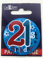 Small Badge - Age 21 Blue
