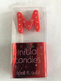 Mini Letter M Candle - Red