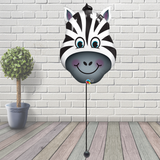 Large Animal Head - 32" Zany Zebra Foil Balloon