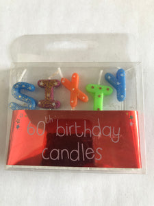 Mini Number Age 60 Candle Set