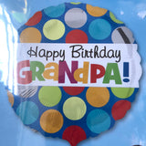 18" Happy Birthday Grandpa Foil Balloon