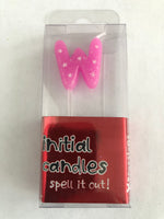 Mini Letter W Candle - Purple