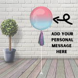 16” Orbz Ombré red and blue foil balloon