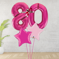 Age 80 Large Pink Double Number Display