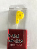Mini Letter P Candle - Yellow