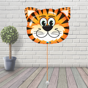 Large Animal Head - 30" Tickled Tiger Foil Balloon
