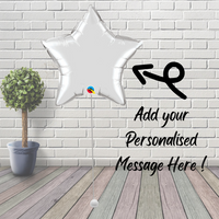 Silver  36” Foil Star Balloon