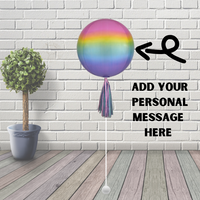 Rainbow Ombré 16” Orbz Balloon With Tassel