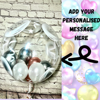 Balloons and Streamers Pattern Clear Bubble