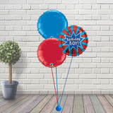 Birthday Boy Bright Balloon Cluster