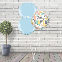 Baby Shower Pastel Blue Balloon Cluster