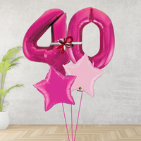 Age 40 Pink Double Number Display