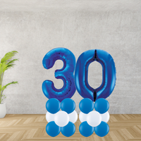 Floor Standing Blue Number Age 30 Stacks