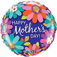 18" Mothers Day Flowers Foil Balloon