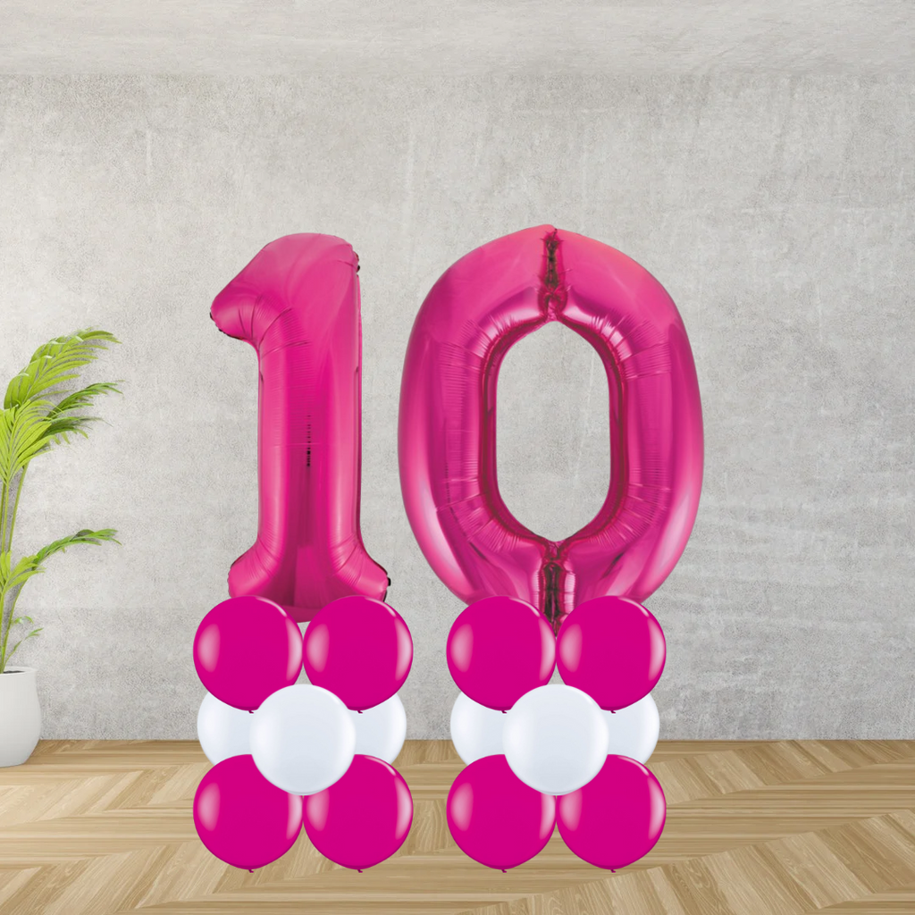 Floor Standing Pink Number Age 10 Stacks | The Wow Shop