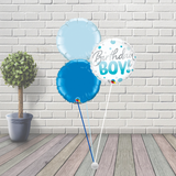 Birthday Boy Blue Dots Balloon Cluster