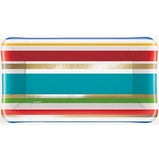 9" x 5” Party Stripes Paper Plates