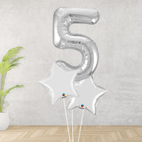 Large Silver Number 5 Bouquet