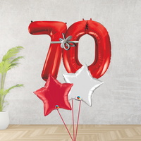 Age 70 Large Red Double Number Display