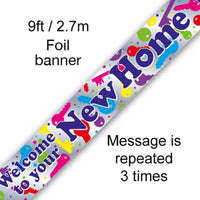 9ft Welcome To Your New Home Foil Banner
