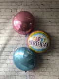 Rainbow Birthday Balloon Cluster