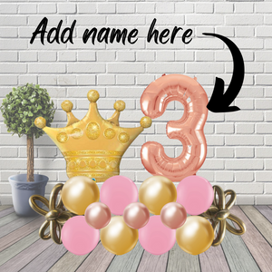Floor Standing Princess Crown Balloon Marquee