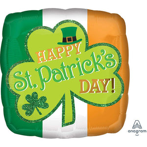 18" St Patrick’s Day Square Foil Balloon