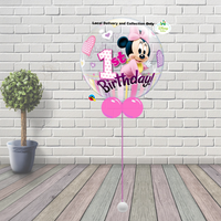 Minnie Mouse Age 1 Birthday Bubble Balloon