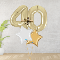 Age 40 Large Gold Double Number Display