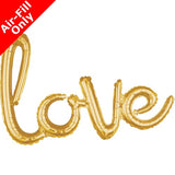 31” love gold script balloon