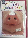 Pig Wearable Face Mat Greeting Card