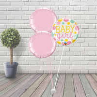 Baby Girl Pink Balloon Cluster