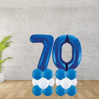 Floor Standing Blue Number Age 70 Stacks