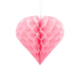 Baby Pink Honeycomb Tissue Paper Heart (20cm)