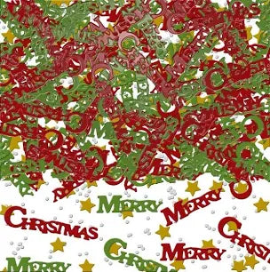 Merry Christmas Metallic Table Confetti