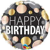 18" Birthday Big Metallic Dots Foil Balloon