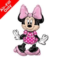 Sitting Minnie Mouse Shaped Foil Balloon (Supplied Inflated)