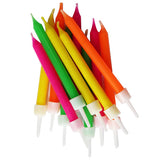 Multicoloured Neon Candle (Pack of 12)