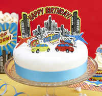 Pop Art Party Cake Decorating Kit - 11 Piece Cake Topper