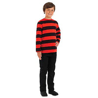 Childrens Black & Red Stripe Top - Size S